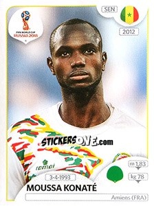 Sticker Moussa Konaté - FIFA World Cup Russia 2018. 670 stickers version - Panini