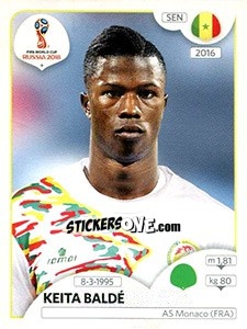 Sticker Keita Baldé - FIFA World Cup Russia 2018. 670 stickers version - Panini