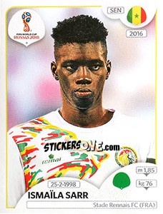 Figurina Ismaïla Sarr - FIFA World Cup Russia 2018. 670 stickers version - Panini