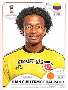 Cromo Juan Guillermo Cuadrado - FIFA World Cup Russia 2018. 670 stickers version - Panini