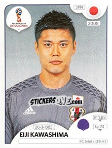 Figurina Eiji Kawashima - FIFA World Cup Russia 2018. 670 stickers version - Panini