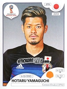Sticker Hotaru Yamaguchi - FIFA World Cup Russia 2018. 670 stickers version - Panini