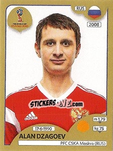 Cromo Alan Dzagoev - FIFA World Cup Russia 2018. Gold edition - Panini