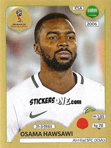 Sticker Osama Hawsawi - FIFA World Cup Russia 2018. Gold edition - Panini