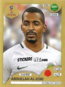 Figurina Abdullah Al-Zori - FIFA World Cup Russia 2018. Gold edition - Panini