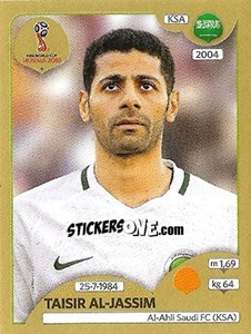 Sticker Taisir Al-Jassim - FIFA World Cup Russia 2018. Gold edition - Panini