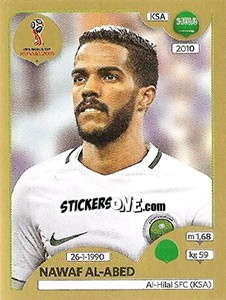 Sticker Nawaf Al-Abed - FIFA World Cup Russia 2018. Gold edition - Panini