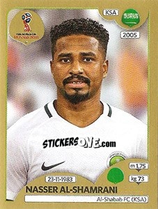 Sticker Nasser Al-Shamrani - FIFA World Cup Russia 2018. Gold edition - Panini