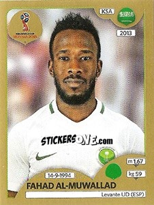 Cromo Fahad Al-Muwallad - FIFA World Cup Russia 2018. Gold edition - Panini