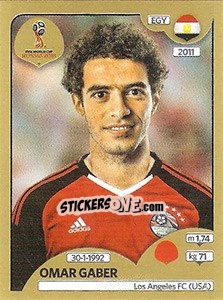 Figurina Omar Gaber - FIFA World Cup Russia 2018. Gold edition - Panini