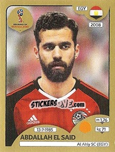 Cromo Abdallah El Said - FIFA World Cup Russia 2018. Gold edition - Panini