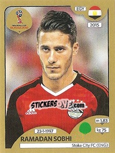 Sticker Ramadan Sobhi - FIFA World Cup Russia 2018. Gold edition - Panini