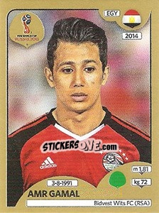 Cromo Amr Gamal - FIFA World Cup Russia 2018. Gold edition - Panini