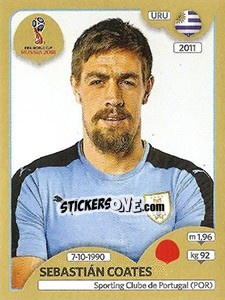 Figurina Sebastián Coates - FIFA World Cup Russia 2018. Gold edition - Panini