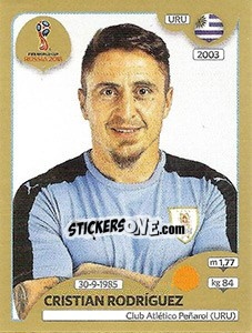 Sticker Cristian Rodríguez - FIFA World Cup Russia 2018. Gold edition - Panini