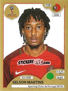 Figurina Gelson Martins - FIFA World Cup Russia 2018. Gold edition - Panini