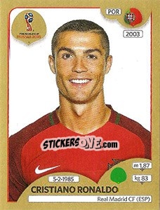 Sticker Cristiano Ronaldo - FIFA World Cup Russia 2018. Gold edition n. 130 - Panini