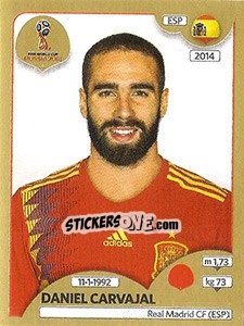 Figurina Daniel Carvajal - FIFA World Cup Russia 2018. Gold edition - Panini