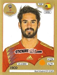 Sticker Isco - FIFA World Cup Russia 2018. Gold edition n. 143 - Panini