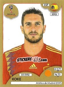 Sticker Koke - FIFA World Cup Russia 2018. Gold edition n. 144 - Panini