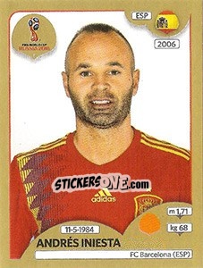 Cromo Andrés Iniesta