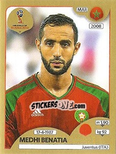 Cromo Medhi Benatia - FIFA World Cup Russia 2018. Gold edition - Panini