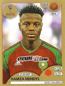 Cromo Hamza Mendyl - FIFA World Cup Russia 2018. Gold edition - Panini