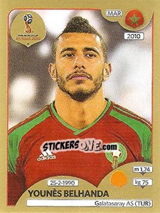 Cromo Younès Belhanda - FIFA World Cup Russia 2018. Gold edition - Panini