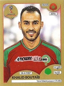 Cromo Khalid Boutaïb - FIFA World Cup Russia 2018. Gold edition - Panini