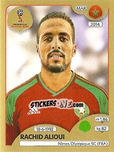 Figurina Rachid Alioui - FIFA World Cup Russia 2018. Gold edition - Panini