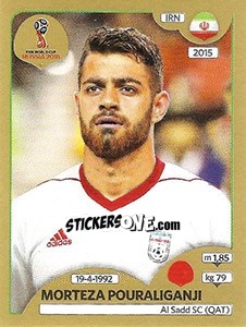 Sticker Morteza Pouraliganji - FIFA World Cup Russia 2018. Gold edition - Panini