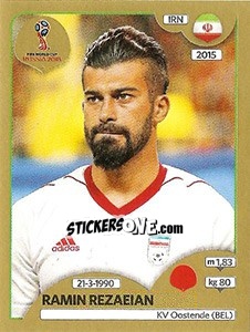 Cromo Ramin Rezaeian - FIFA World Cup Russia 2018. Gold edition - Panini