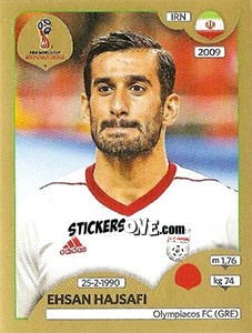 Cromo Ehsan Hajsafi - FIFA World Cup Russia 2018. Gold edition - Panini