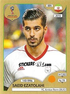 Cromo Saeid Ezatolahi - FIFA World Cup Russia 2018. Gold edition - Panini