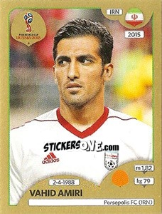 Cromo Vahid Amiri - FIFA World Cup Russia 2018. Gold edition - Panini