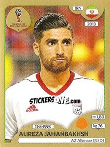 Sticker Alireza Jahanbakhsh - FIFA World Cup Russia 2018. Gold edition n. 185 - Panini