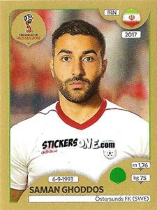 Figurina Saman Ghoddos - FIFA World Cup Russia 2018. Gold edition - Panini