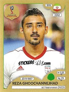 Sticker Reza Ghoochannejhad - FIFA World Cup Russia 2018. Gold edition - Panini