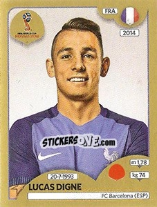 Cromo Lucas Digne - FIFA World Cup Russia 2018. Gold edition - Panini