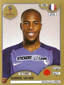 Figurina Djibril Sidibé - FIFA World Cup Russia 2018. Gold edition - Panini