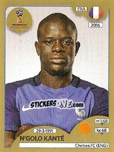 Figurina N'Golo Kanté - FIFA World Cup Russia 2018. Gold edition - Panini