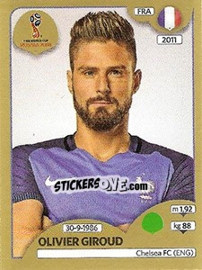 Cromo Olivier Giroud - FIFA World Cup Russia 2018. Gold edition - Panini