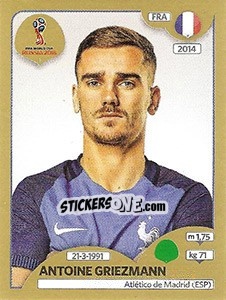 Sticker Antoine Griezmann - FIFA World Cup Russia 2018. Gold edition - Panini