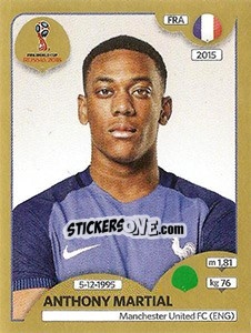 Cromo Anthony Martial - FIFA World Cup Russia 2018. Gold edition - Panini