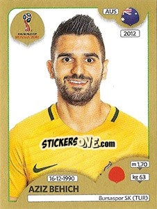 Sticker Aziz Behich - FIFA World Cup Russia 2018. Gold edition - Panini