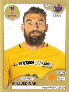 Sticker Mile Jedinak - FIFA World Cup Russia 2018. Gold edition n. 224 - Panini