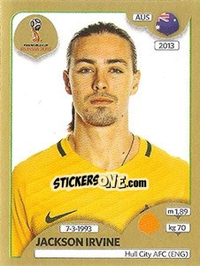Sticker Jackson Irvine - FIFA World Cup Russia 2018. Gold edition n. 226 - Panini