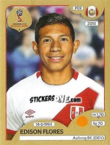 Figurina Edison Flores - FIFA World Cup Russia 2018. Gold edition - Panini