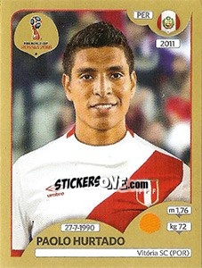 Cromo Paolo Hurtado - FIFA World Cup Russia 2018. Gold edition - Panini