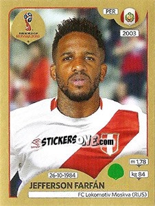 Cromo Jefferson Farfán - FIFA World Cup Russia 2018. Gold edition - Panini